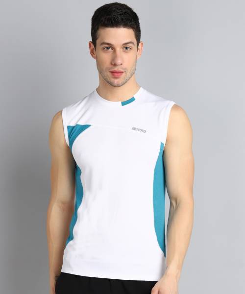 BEPRO Solid Men Round Neck White T-Shirt