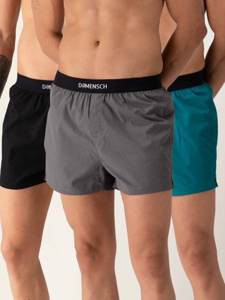 Damensch Cotton Back Pocket Solid Men Boxer