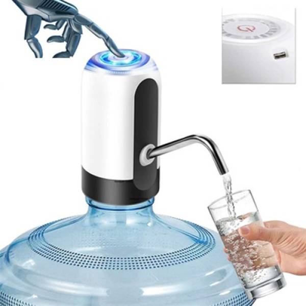 premji Automatic Wireless Electric Rechargeable Drinking Water Dispenser Pump for 20 Liter Bottle Can with USB charging Bottled Water Dispenser