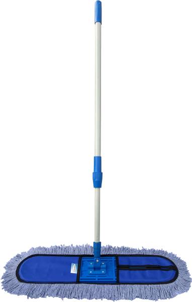 Livronic Wet and Dry Cotton Pad Floor Mop 67x14x5 (18-Inch) with 4 Feet Long Handle with 360 degree movement which allows you to clean every corners e...