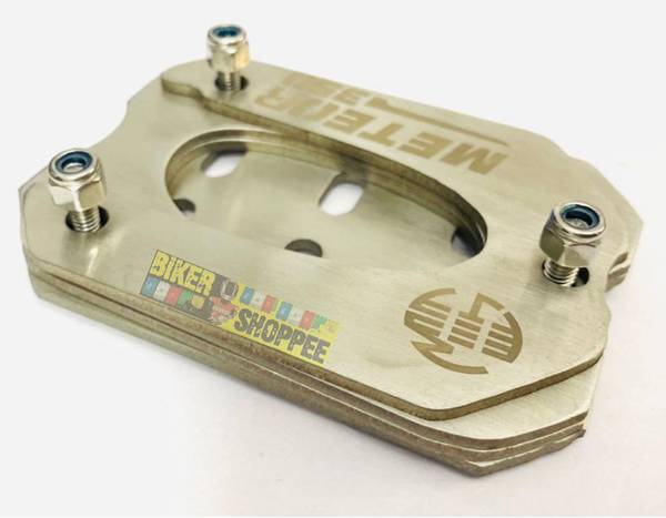 BIKER SHOPPEE ROYAL ENFIELD METEOR 350 SIDE STAND EXTENDER STAINLESS STEEL Bike Side Stand