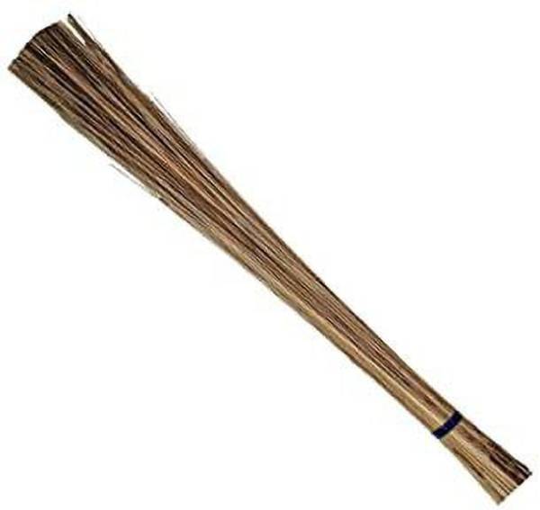 SM Exports Coconut Wooden Broom Stick with Extra Large seenk for Floor Cleaning,Garden Cleaning (Pack of 1) Broom