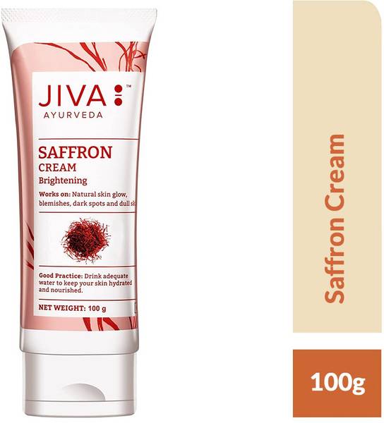 JIVA Saffron Cream - Fairness & Anti-Blemish Formula - 100 g - Pack of 1