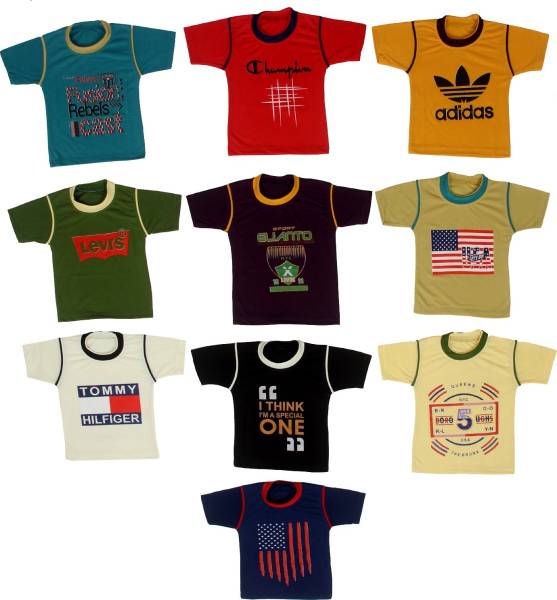 FB GROUP OF COMPANY Baby Boys Printed Cotton Blend T Shirt