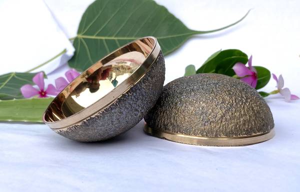 Livronic Bronze Kansa Vatki Cup - Ayurvedic Detox Foot Massager - Relaxation and Deep Cleaning - Ancient Indian Technique - Pack of 1 Bronze Kansa Vat...