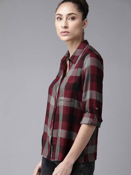 Roadster women's shop checkered casual shirt