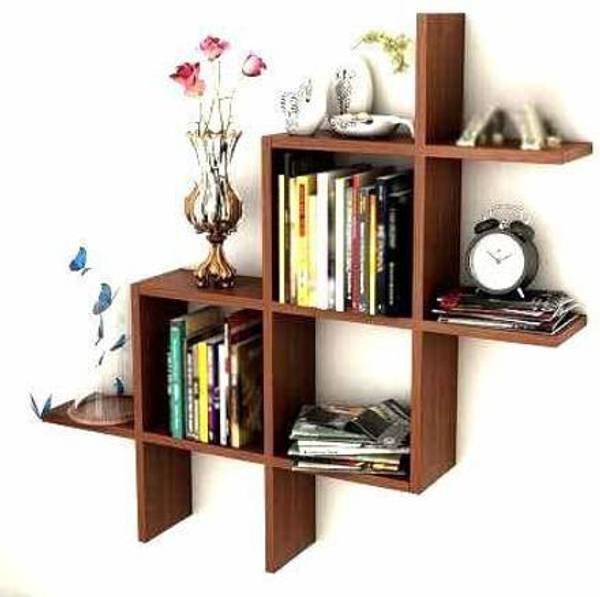 woodinzo Wooden Wall Shelve Mounted Shelves Home decore / V Shelf / Hanging Rack MDF (Medium Density Fiber) Wall Shelf