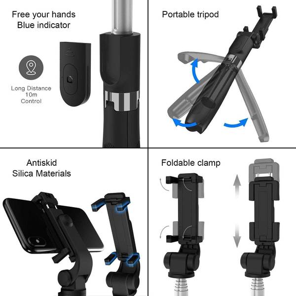 Wanzhow Bluetooth Selfie Stick 3 Axis Gimbal for Mobile