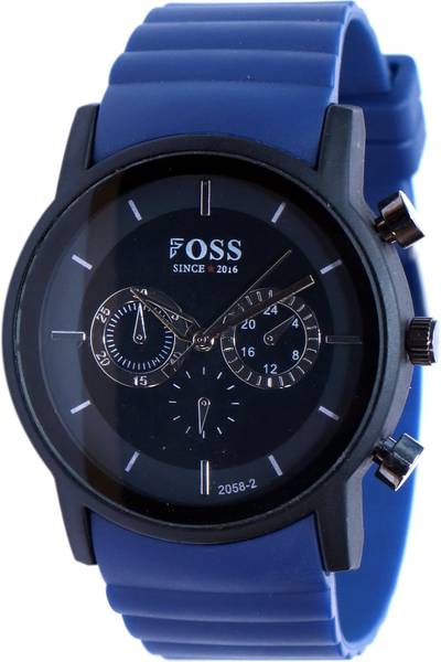 FOSS Foss 2030 BLACK Dial and Blue Strap Men watch analog Analog Watch  - For Boys