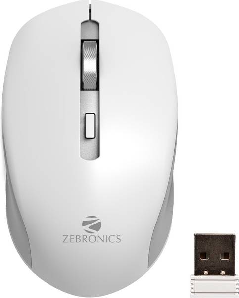 ZEBRONICS ZEB-JAGUAR Wireless Optical Mouse  (2.4GHz Wireless, White)