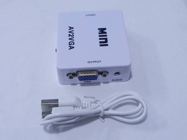 kipek TV out Cable AV 2 VGA Converter AV RCA to VGA Video with