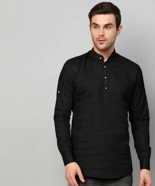 FUBAR Men Striped Straight Kurta