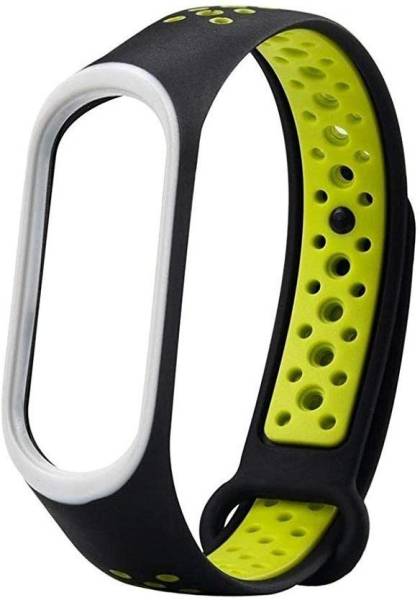 J'TTON Breathable Sports Silicone Strap for Mi Band 4 / Mi Band 3 (Green) Smart Band Strap