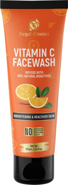 Regal Essence Vitamin C Facewash For Skin Whitening, Pigmentation, Glowing, Acne Scars, Brightening, for all skin types with Turmeric, Neem - No Parab...