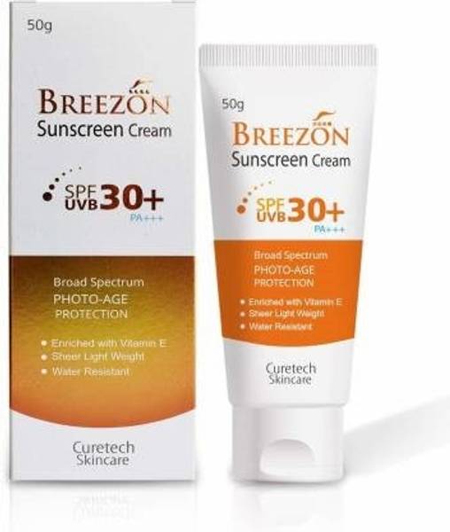 Breezon Sunscreen - SPF 50 PA+++ Sunscreen Cream, Broad Spectrum Photo Age Protection