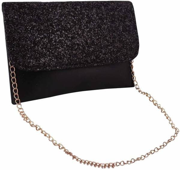 DN Enterprises Black Sling Bag Party Clutch Bag Chain Sling Bag For Women Girls