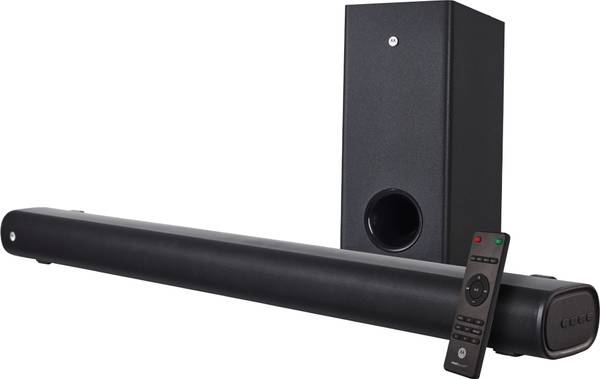 MOTOROLA AmphisoundX Dolby with HDMI Arc 120 W Bluetooth Soundbar  (Metallic Grey, 2.1 Channel)
