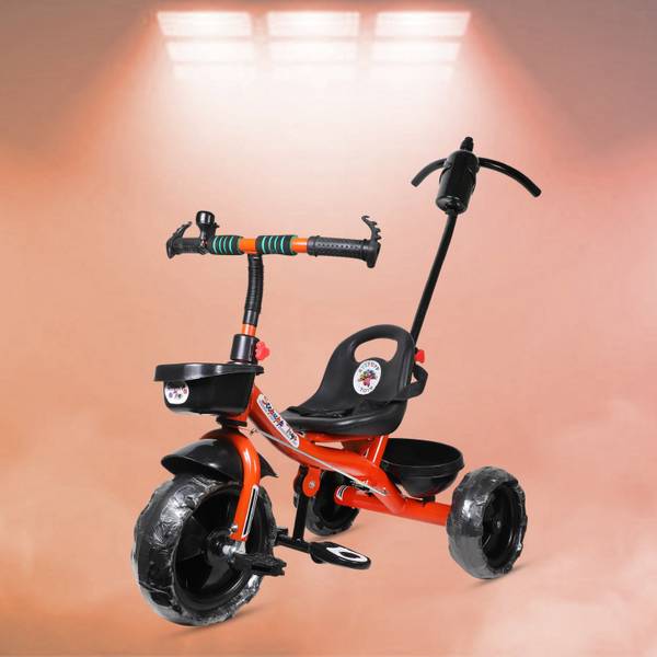 CREW4 Tricycles and Cycles for Kids Cycle for Baby with Parental Control for kids. ORANGE CREW Tricycle