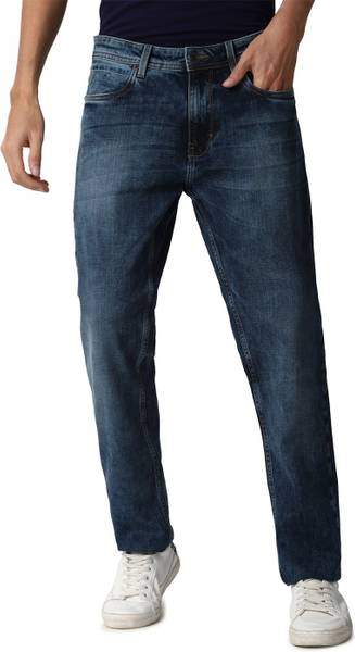 PETER ENGLAND Tapered Fit Men Dark Blue Jeans