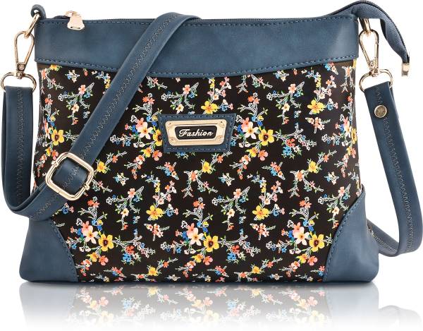 Fiesto fashion Blue Sling Bag FST-Blue flowers