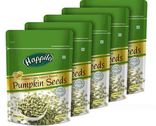 Happilo Premium Lightly Salted & Roasted Pumpkin Seeds for Healthy Diet, Rich In Fiber Pumpkin Seeds
