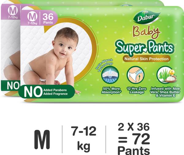Dabur Baby Super Pants Diaper Infused with Aloe Vera, Shea Butter