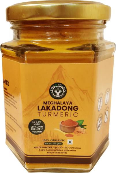 bon organo Meghalaya Lakadong Turmeric Powder 125gms, High Curcumin (10-12%) | Sourced from Meghalaya