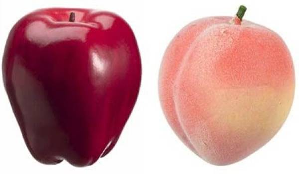 snehatrends Natural Look & Weight Fake RED Apple and Peach Fruit Eco-Friendly Foam for Home Kitchen Party Wedding Decoration Photography Prop Pack of ...