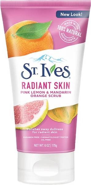 ST.IVES Radiant Skin Pink Lemon & Mandarin Orange Natural Face Scrub 170gm Scrub