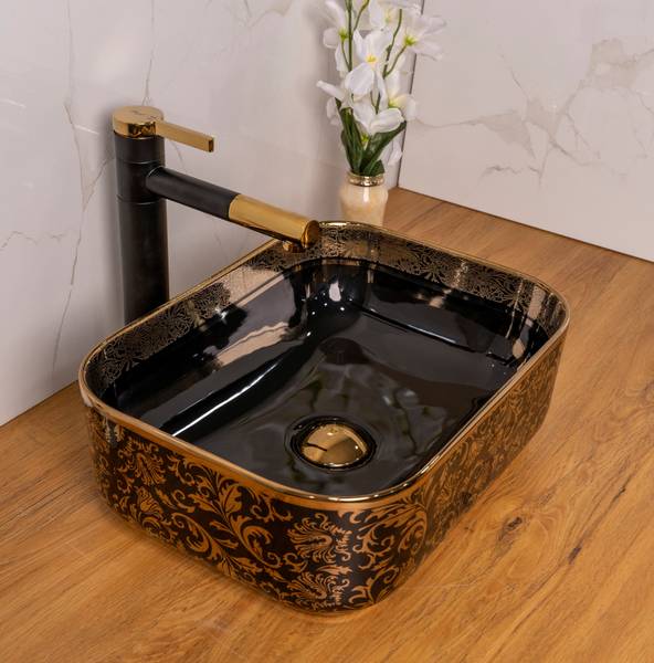 BASSINO Art Wash Basin Countertop, Tabletop Ceramic Bathroom Sink/Basin