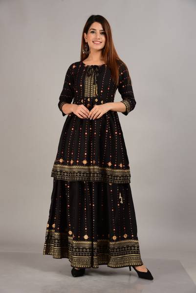 Fashion Culture Women Ethnic Top Skirt Set