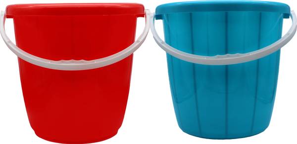 Jaycee Unbreakable,Strong and Sturdy pack of 2 Bathroom Bucket for Home, Kitchen 16 L Plastic Bucket
