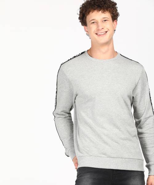 FLYING MACHINE Full Sleeve Solid Men Sweatshirt Price History