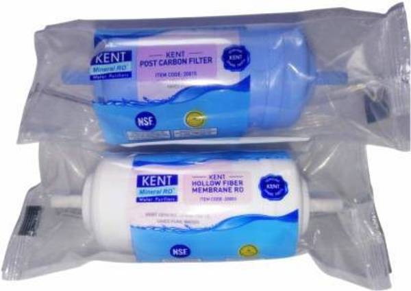 KENT Small Size Post Carbon Filter + 4 Inch Hollow Fiber UF Membrane RO UV UF Mineral Solid Filter Cartridge (0.5, Pack of 2) Solid Filter Cartridge