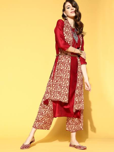 Indo Era Women Kurta Palazzo Set