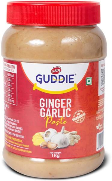 GUDDIE Ginger Garlic Paste, Made from 100% Ginger & Garlic 1Kg