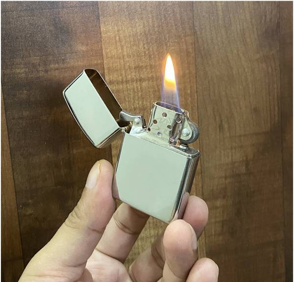 ASRAW Silver Finish Refillable Lighter (Without Fuel Empty Lighter