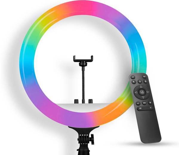 DIGITEK Professional 18 inch RGB Ring Light for YouTube | Photo-Shoot (DRL-18C RGB) Ring Flash  (White, Black)