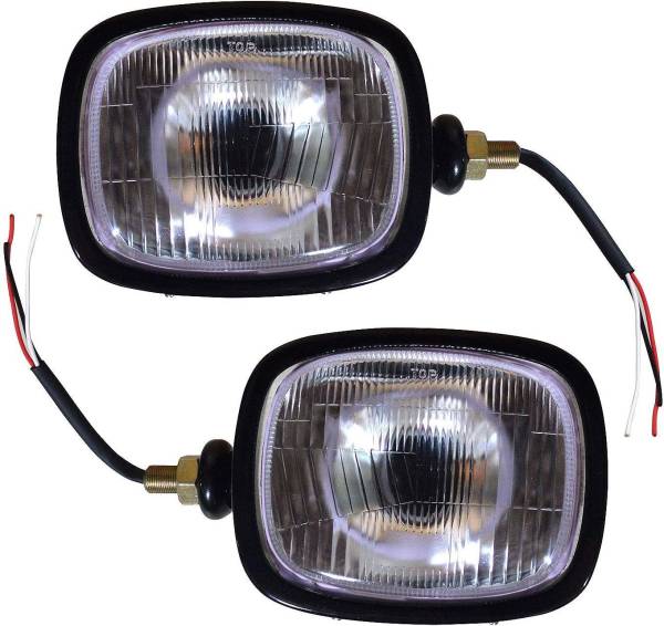 Allpartssource Pair Head Lamp Assembly L & R with 12v Bulbs Suitable for Farmtrac New Holland Tractor Car Reflector Light