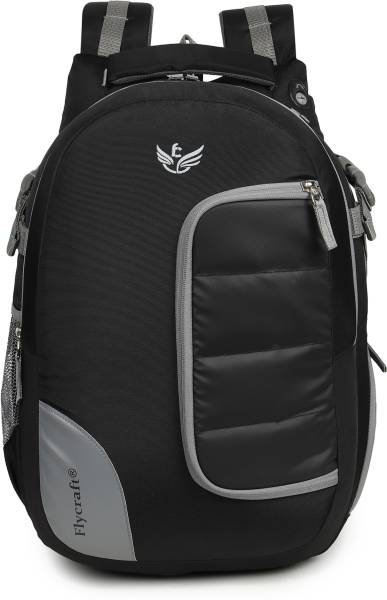 Flycraft simna.1561 black spacy laptop backpack, travel,office bag with raincover 45 L Laptop Backpack