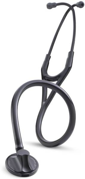 3M Littmann Master Cardiology Stethoscope, Black Plated Chestpiece and Eartubes, Black Tube, 27 inch, 2161 Master Cardiology Stethoscope