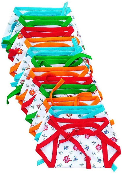 mile fashion New Born Washable Reusable Hosiery Cotton Diapers, 0-6 Months (Multicolour) - Pack of 12