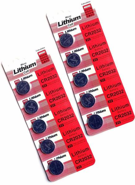 lookat CR2032 General Purpose Micro Lithium Coin Cell (Pack of 2) 10 Pcs Battery
