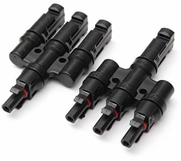 Hygridsolar MC4 T3 Connector (1500V/50A) 3 IN 1 T3 BRANCH WIRE CONNECTER FOR SOLAR PANEL MC4 Wire Connector