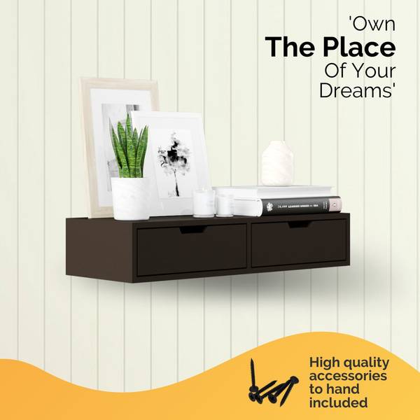 Flipkart Perfect Homes Wall Mounted Computer Desk/Study Writing Table Desk with Shelf and 2