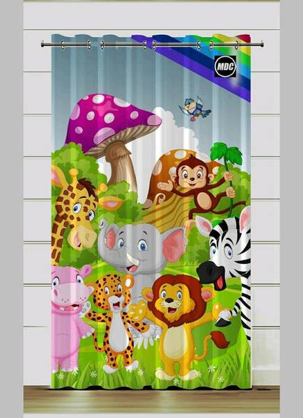 JUPON 153 cm (5 ft) Silk Blackout Window Curtain (Pack Of 2)