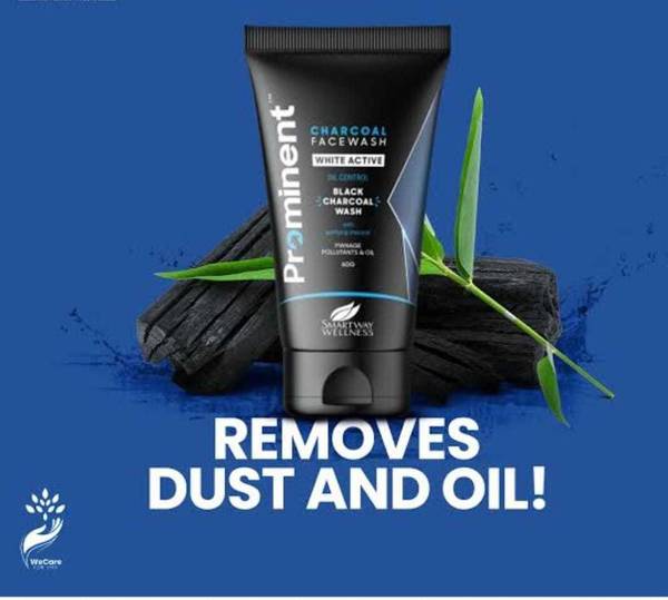 Prominent CHARCOAL FACE WASH 180 GM (PACK OF 3 *60 GM) Face Wash