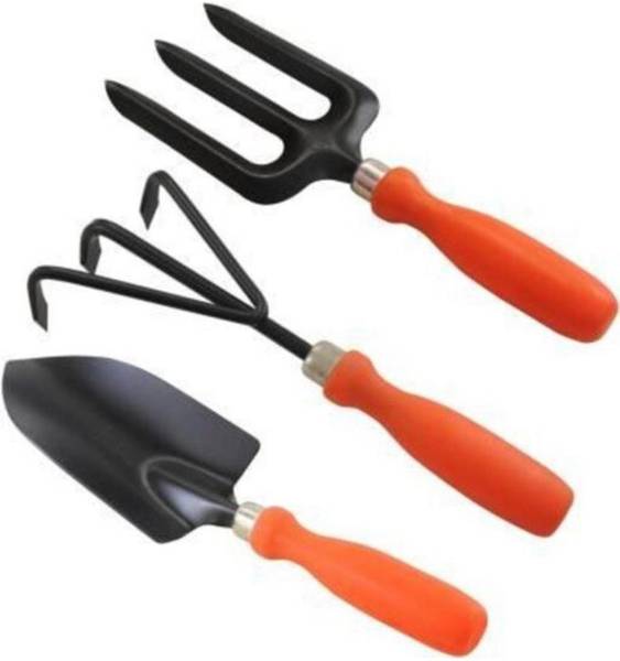 AGT Garden Tool Set Big Trowel, Hand Fork, Hand Rake for Gardening Garden Tool Kit