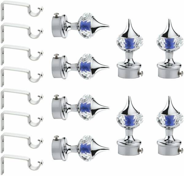 LEEZEN Architectural Hardware Blue Rod Rail Bracket Metal
