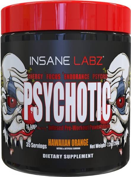 insane labz PSYCHOTIC HAWAIIAN ORANGE FLAVOUR | EXTREME PRE WORKOUT | EXTREME ENERGY Creatine